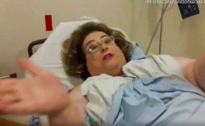 Mamma em vídeo, direto do hospital. Foto - reprodução.