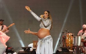 A cantora Ivete Sangalo enquanto grávida (Foto: Divulgação)