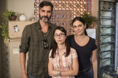 Luciano Pontes, Daphne Bozaski e Aline Fanju (Foto: Victor Pollak/Globo)