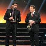 Guilherme Winter e Silvio Santos no Troféu Imprensa (Foto: Divulgação)