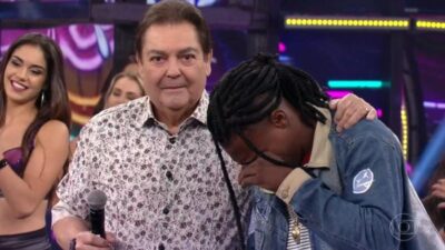 Faustão e MC Kekel (Foto: TV Globo)