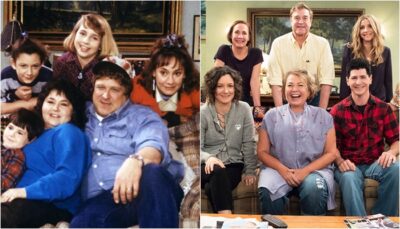 Elenco da série Roseanne antes e depois. (Foto: Montagem/Divulgação)