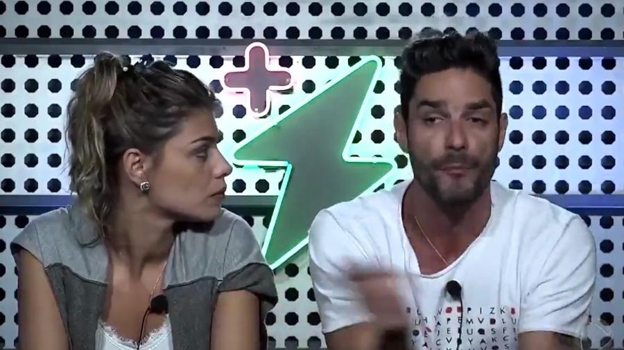 Diego e Franciele Grossi no "Power Couple Brasil" Imagem: Reprodução/Record