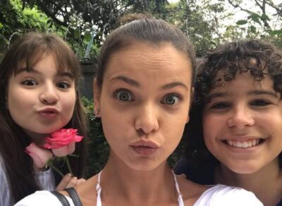 Milena com Sophia e Igor/Instagram.