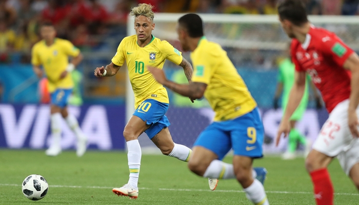 Neymar na partida Brasil x Suíça na estreia da Seleção na Copa da Rússia (Foto: Lucas Figueiredo/CBF)