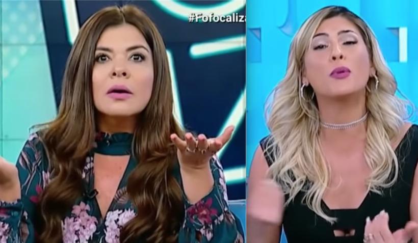 Lívia Andrade e Mara Maravilha se estranham no Fofocalizando (Foto: Reprodução)