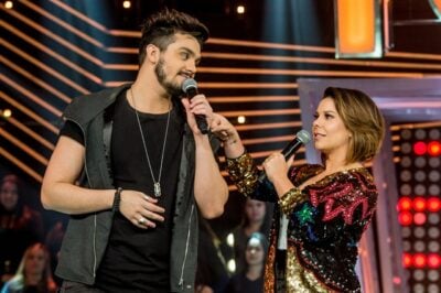 Luan Santana e Fernanda Souza na estreia do Só Toca Top
(Foto: Globo/Fábio Rocha)