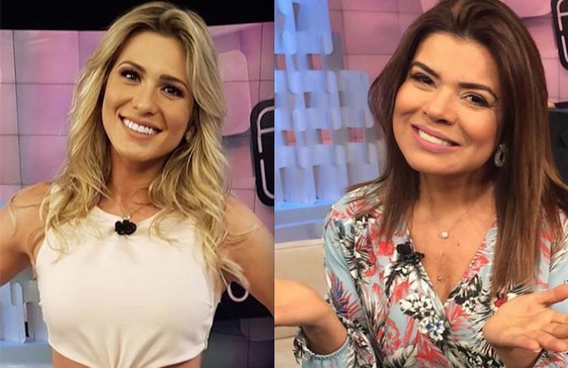 as contratadas de Silvio Santos, as apresentadoras do Fofocalizando do SBT, Lívia Andrade e Mara Maravilha (Foto: Reprodução)