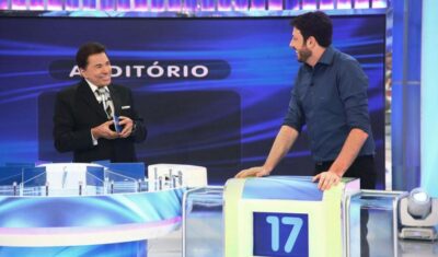 Silvio Santos e Danilo Gentili  no SBT(Foto: Divulgação)