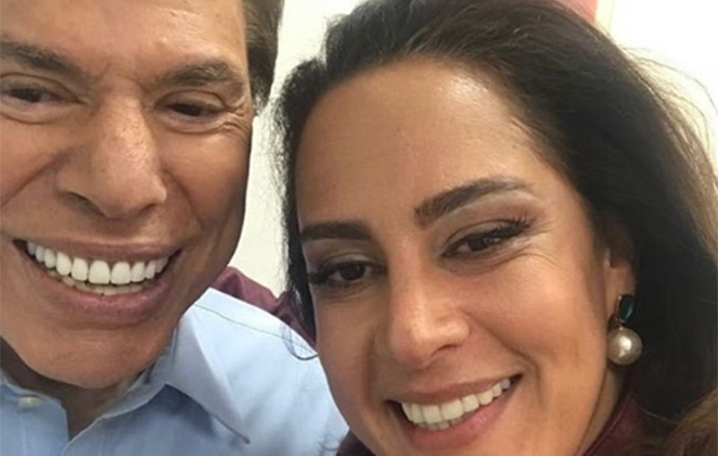 Silvio Santos posou sorridente com Silvia Abravanel (Foto: Reprodução/Instagram)