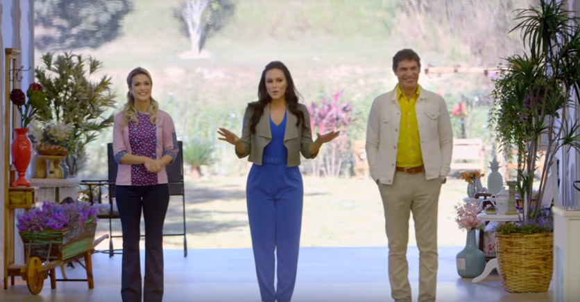 Apresentadores do Bake Off Brasil no SBT (Foto: Reprodução)