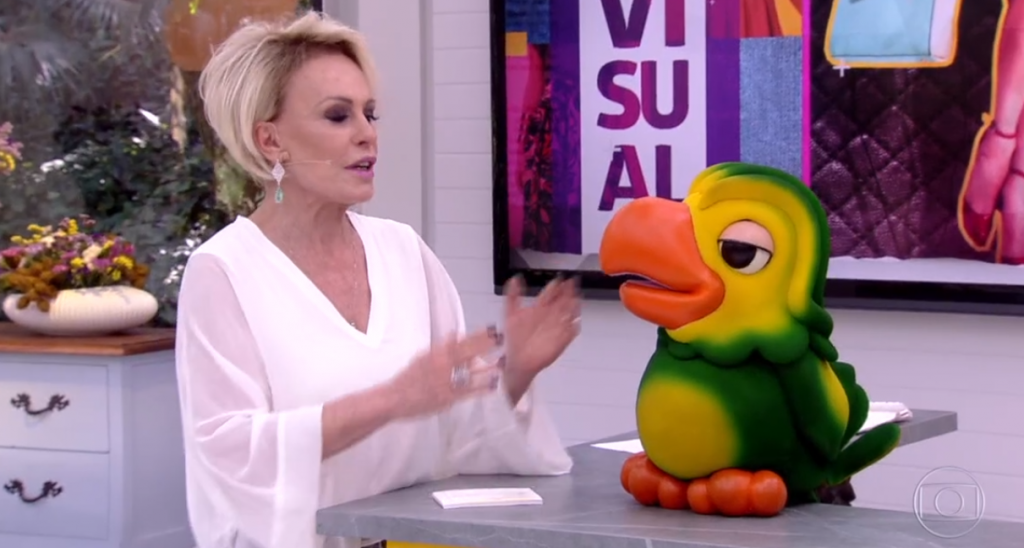 Ana Maria Braga e o Louro José na Globo (Foto: Reprodução)