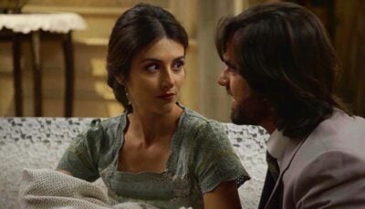 Cecília (Anaju Dorigon) e Rômulo (Marcos Pitombo) em cena de Orgulho e Paixão
(Foto: Divulgação/Globo)