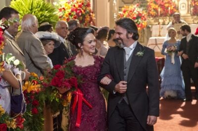 Julieta (Gabriela Duarte) e Aurélio (Marcelo Faria) em cena de Orgulho e Paixão
(Foto: Globo/Estevam Avellar)