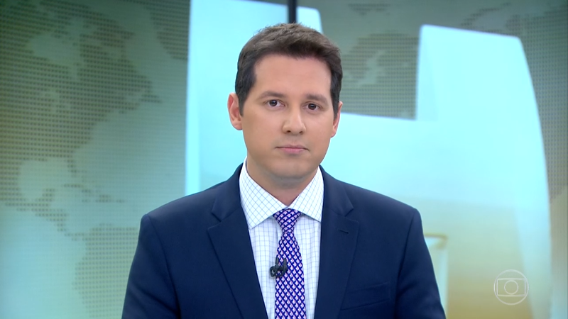 O apresentador Dony de Nuccio no comando do Jornal Hoje (Foto: Reprodução/Globo) 