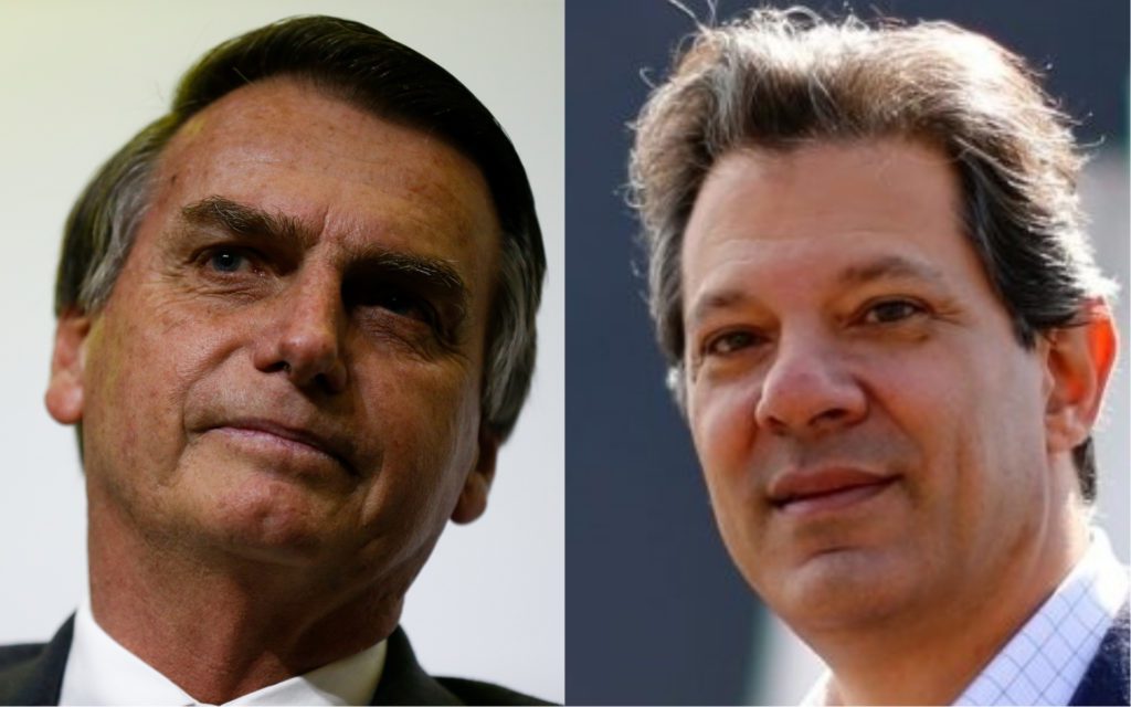 Jair Bolsonaro e Fernando Haddad disputam o segundo turno das eleições presidenciais (Foto: Divulgação/Montagem)