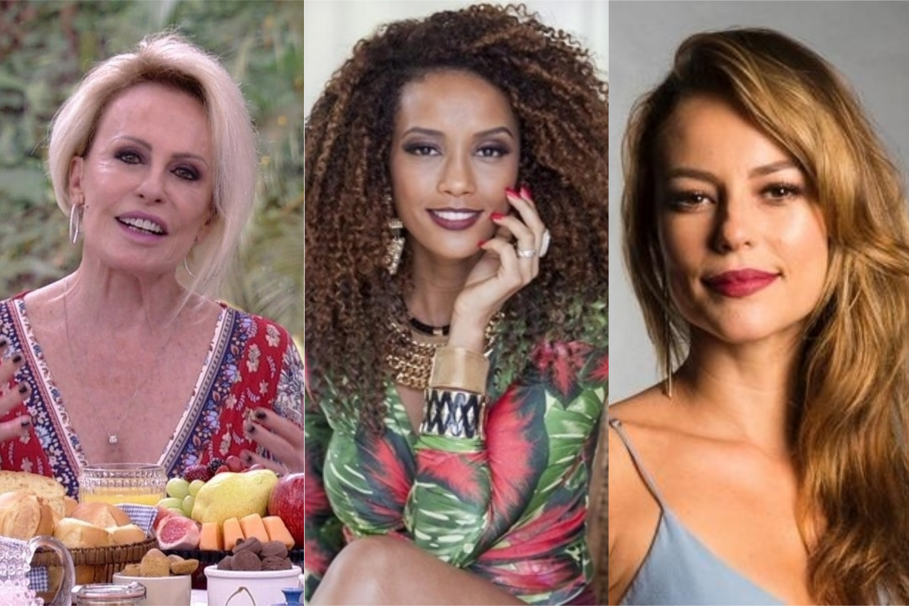 Ana Maria Braga, Taís Araújo e Paolla Oliveira (Montagem: TV FOCO)