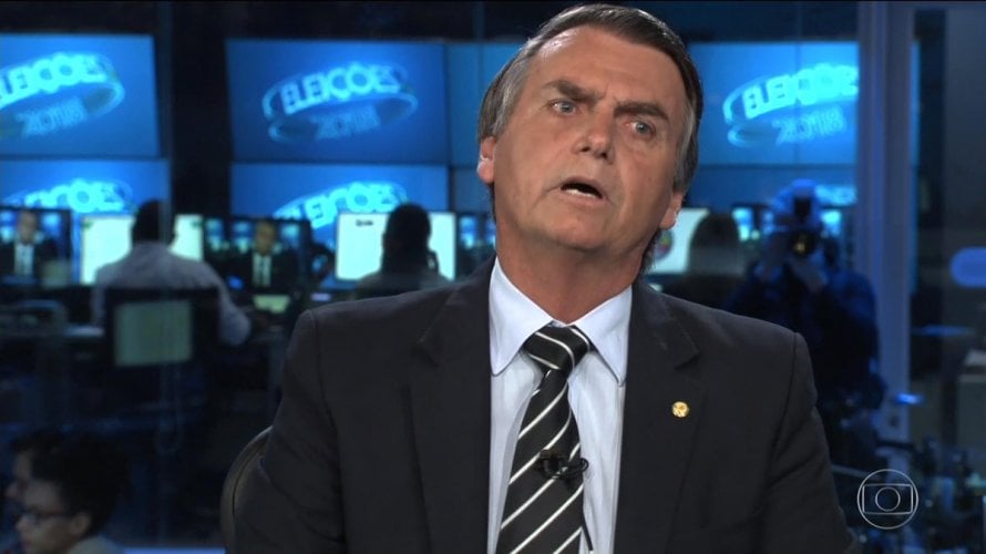 Jair Bolsonaro em passagem pela Globo (Foto: Reprodução)