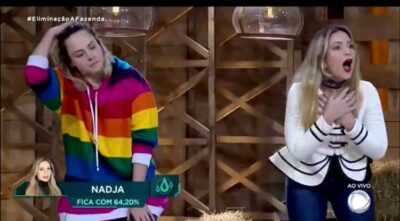 Ana Paula Renault e Nadja Pessoa estavam disputando a roça na Fazenda 10 (Foto: Reprodução)