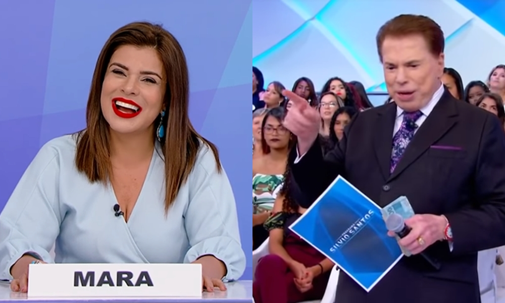 Mara Maravilha esteve no Jogo dos Pontinhos do Programa Silvio Santos 