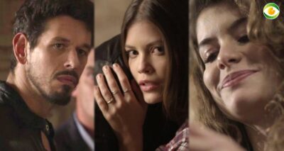 Treta com casal de Espelho da Vida (Foto: Montagem/TV Foco)