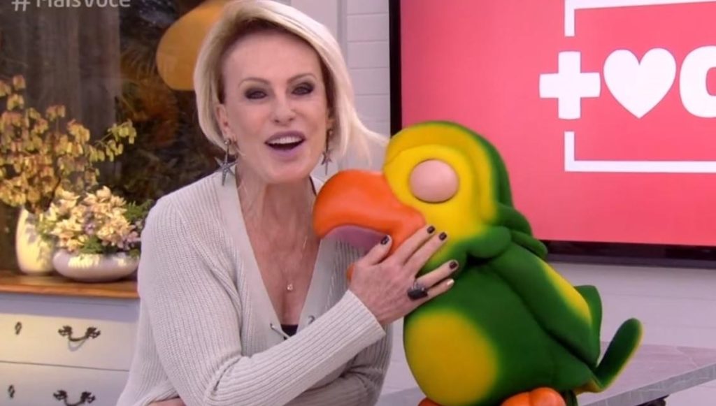 Ana Maria Braga e o Louro José na Globo (Foto: Reprodução)