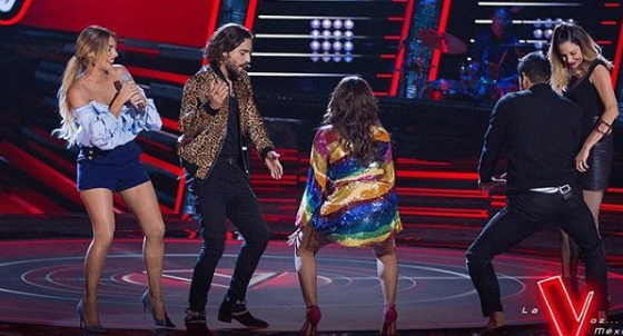 Jurados se arriscam no quadradinho com Anitta no La Voz, The Voice do México (Foto: Reprodução/ Instagram)