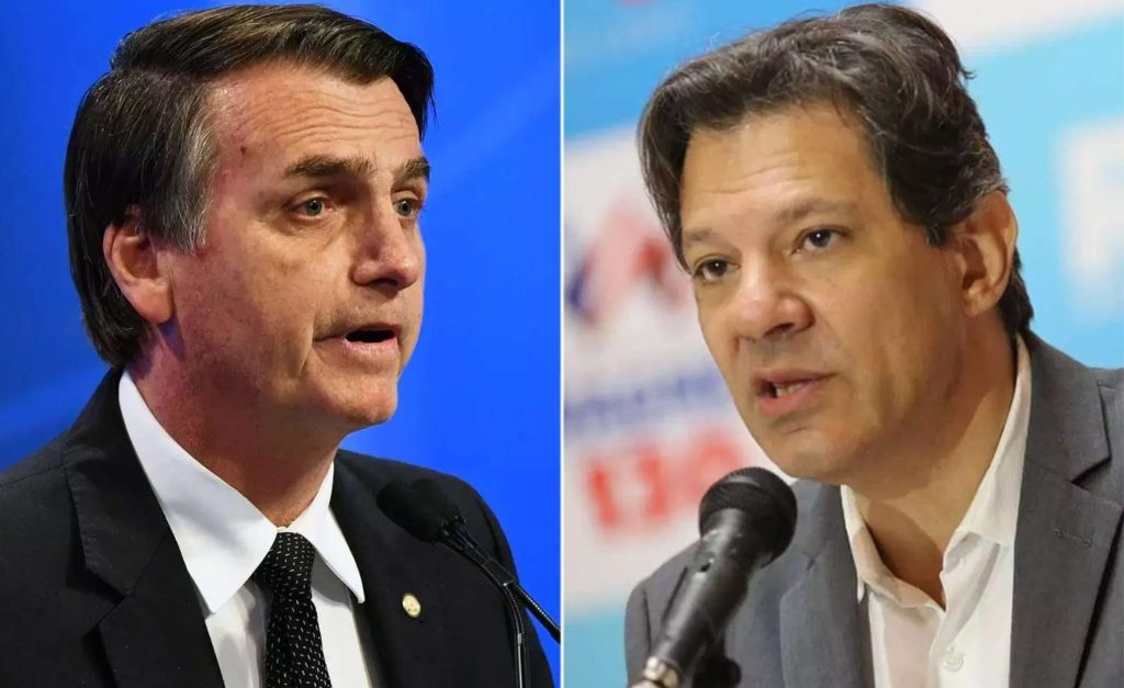 Bolsonaro (PSL) e Haddad (PT) não se enfrentarão (Foto: Montagem/Divulgação)