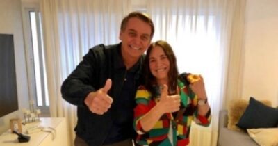 Regina Duarte ao lado do presidente Jair Bolsonaro (Foto: Reprodução)