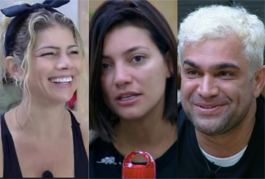 Catia, Gabi Prado e Evandro Santo estão na roça da Fazenda 10