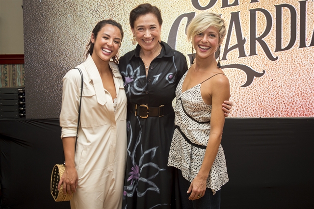 Yanna Lavigne, Lília Cabral e Fernanda de Freitas na coletiva de O Sétimo Guardião (Foto: Globo/João Cotta)