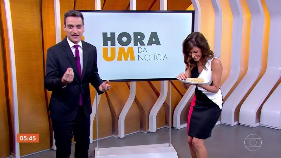 Monalisa Perrone e Tiago Scheuer na Globo (Foto: Reprodução)