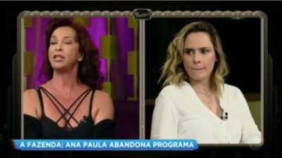 Ana Paula e Vida Vlatt se desentenderam ao vivo na Fazenda 10 (Foto: Reprodução)