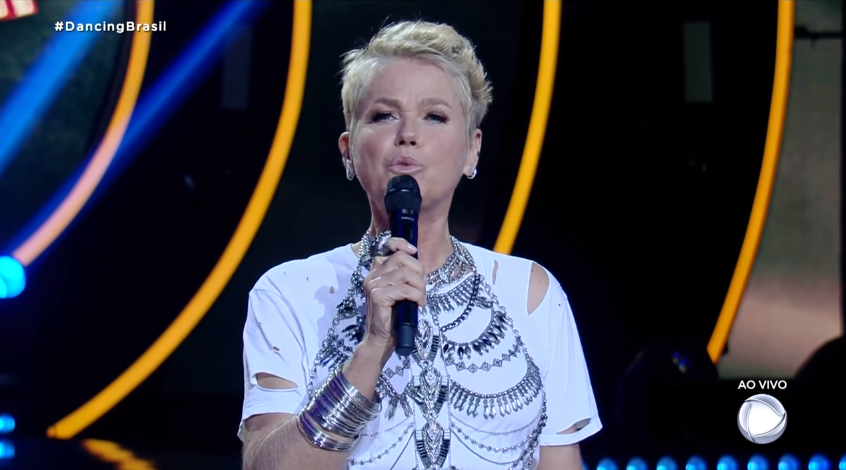 A apresentadora Xuxa Meneghel no Dancing Brasil 4 (Foto: Reprodução/Record)