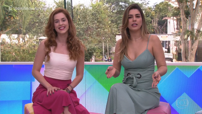 As apresentadoras Sophia Abrahão e Fernanda Keulla no Vídeo Show (Foto: Reprodução/Globo)