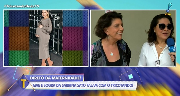 Kika Sato e Leda Nagle, mãe e sogra de Sabrina Sato, na maternidade (Foto: Reprodução)