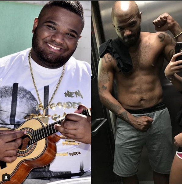 Antes e depois do Arlindinho, filho de Arlindo Cruz (Foto: Reprodução)