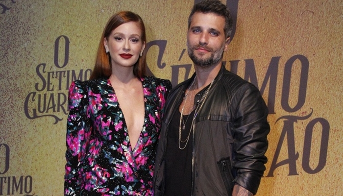 Marina Ruy Barbosa e Bruno Gagliasso no lançamento de O Sétimo Guardião (Foto: Ag. News)