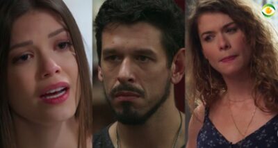 Cris, Alain e Isabel vivem triângulo em Espelho da Vida (Foto: Montagem/TV Foco)