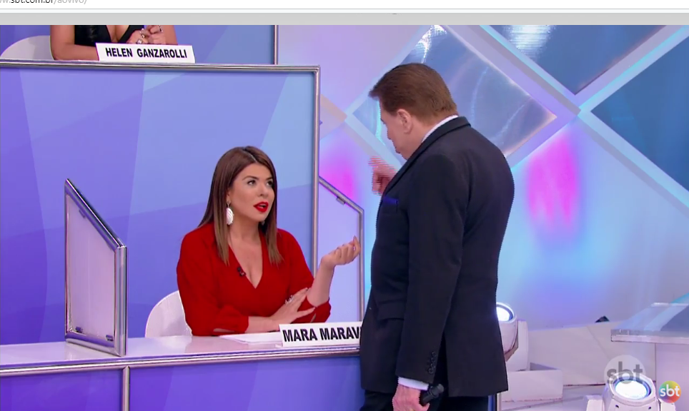 Mara Maravilha e Silvio Santos (Foto: Reprodução)