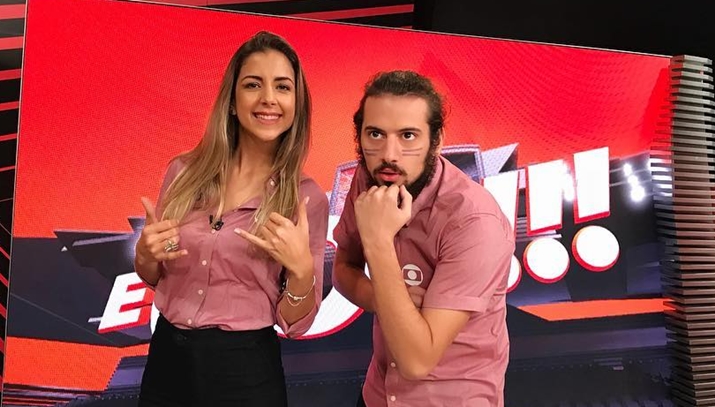 É Gol, comandado por Domitila Becker e Lucas Strabko, pode sair do ar no SporTV. (Foto: Reprodução/Instagram)