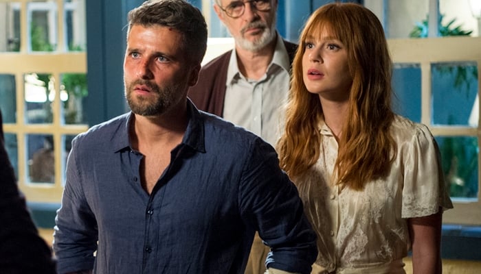 Gabriel (Bruno Gagliasso) e Luz (Marina Ruy Barbosa) em O Sétimo Guardião (Foto: Globo/Estevam Avellar)