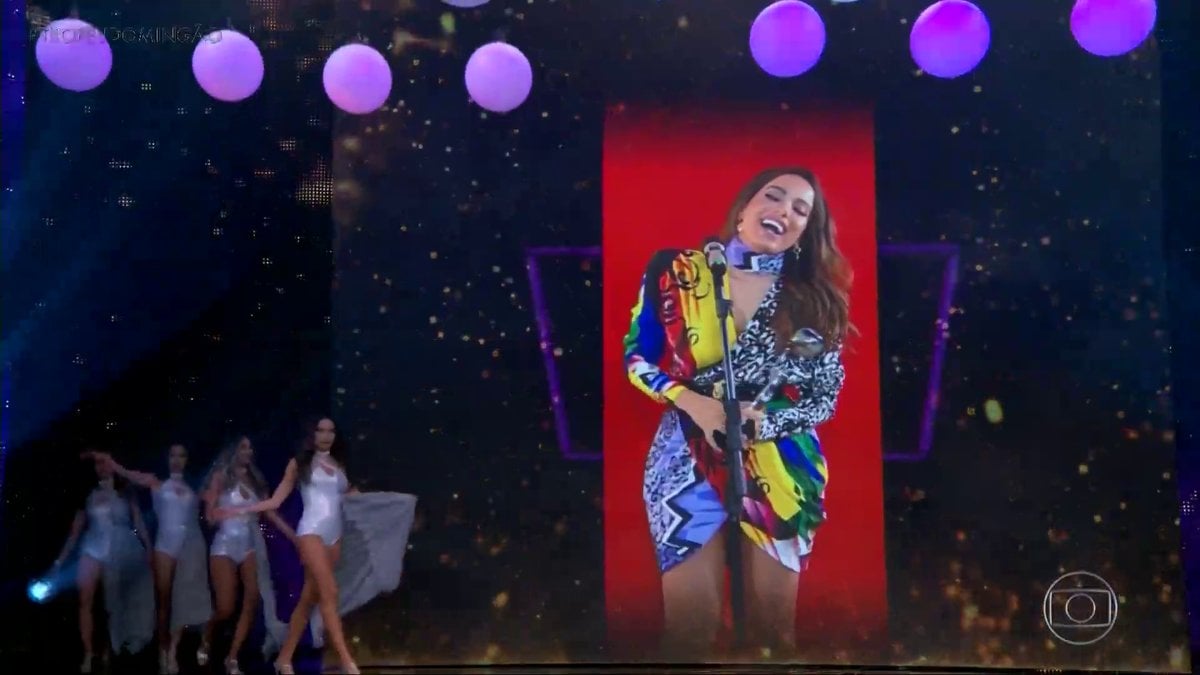 Anitta foi a melhor cantora do Troféu Domingão (Foto: Reprodução)