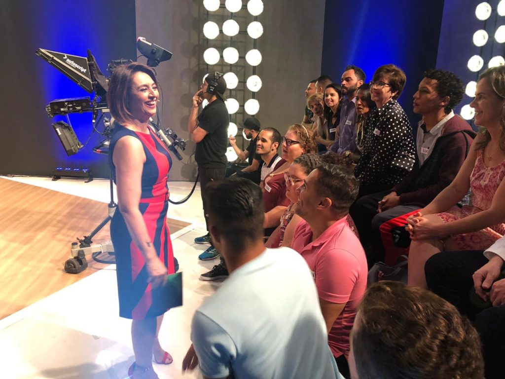 Exclusivo veja foto da gravação do piloto do novo programa de Catia Fonseca na Band