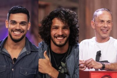 Caíque Aguiar, João Zoli e Rafael Ilha, os três finalistas do reality show. (Foto: Reprodução)