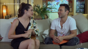 Matheus Mazzafera e Juliana Paiva no Vídeo Show (Foto: Reprodução/Globo)