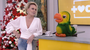 Ana Maria Braga e o Louro José no Mais Você, da Globo. (Foto: Reprodução)