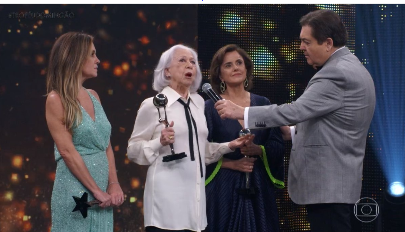 Fernanda Montenegro fez desabafo enfático no Domingão (Foto: Reprodução/Globo)