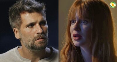 Luz e Gabriel brigam em O Sétimo Guardião (Foto: Montagem/TV Foco)