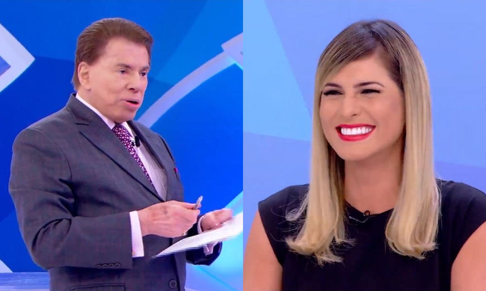 Lívia Andrade e Silvio Santos. (Foto: Reprodução)